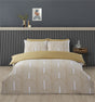 Close-up of the soft, cosy fabric of the Arches Duvet Set with a contemporary design in neutral tones