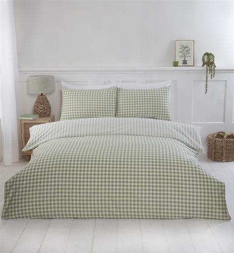 Pair of matching pillowcases featuring the timeless Gingham Check pattern included with the duvet set