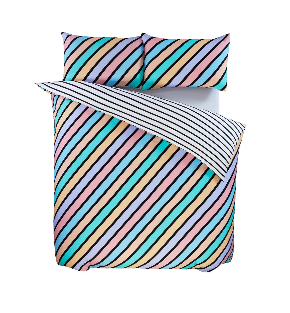 Bold striped pattern in deep red, adding warmth and energy to your bedroom environment