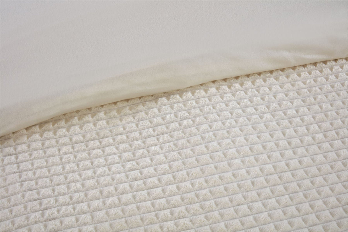 Luxury Waffle Fleece Duvet Set