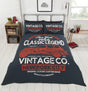Bring that all American feel to your bedroom with this retro classic car poster print bedding, featuring a monochrome vintage car design that exudes timeless style and sophistication