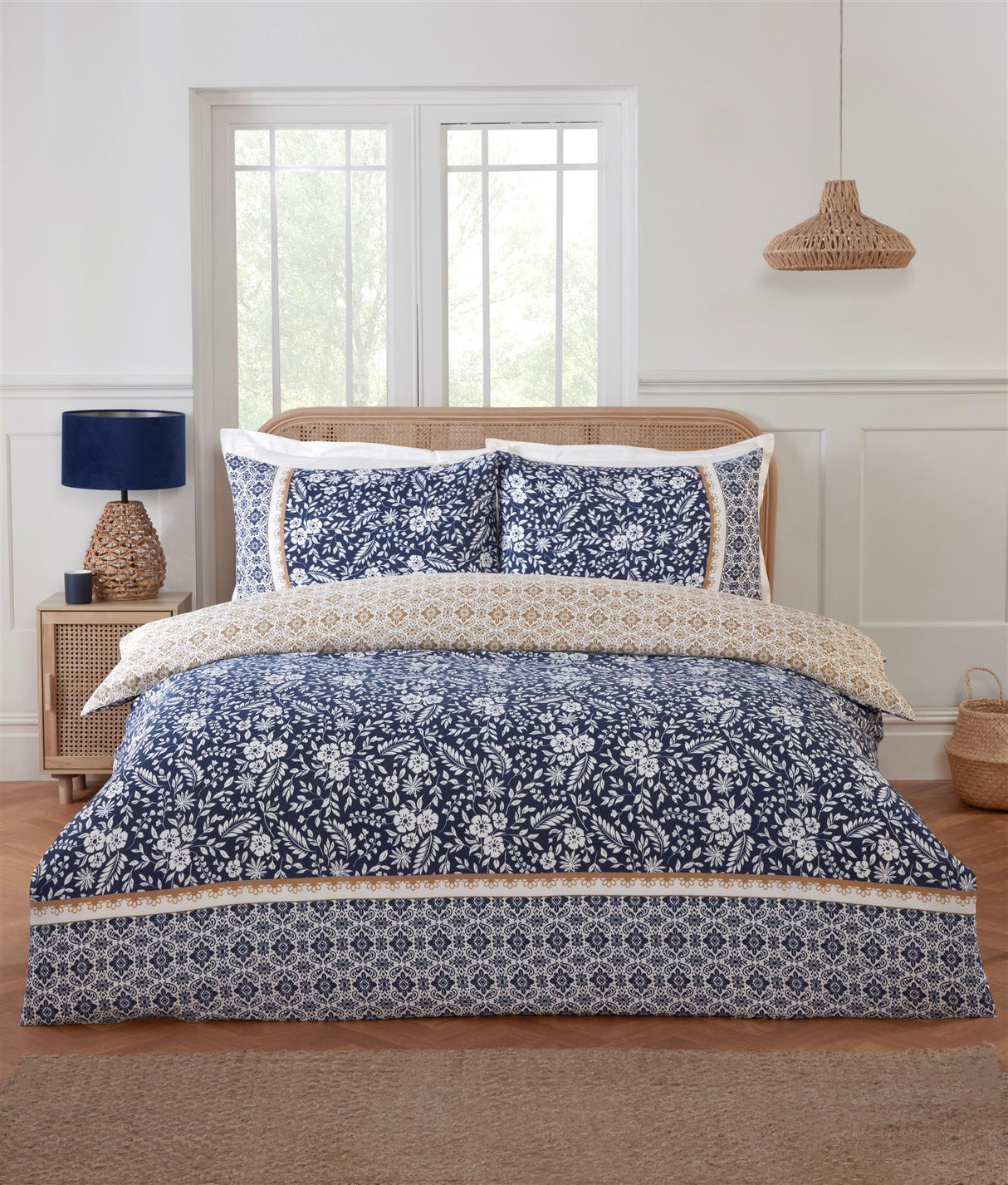 Luxurious Eleanor Duvet Set featuring elegant floral patterns in soft pastel tones and plush fabric for a cozy, stylish bedroom upgrade