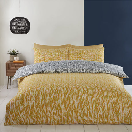 Double size Helston Duvet Set featuring a cosy duvet cover and matching pillowcases with popper closures