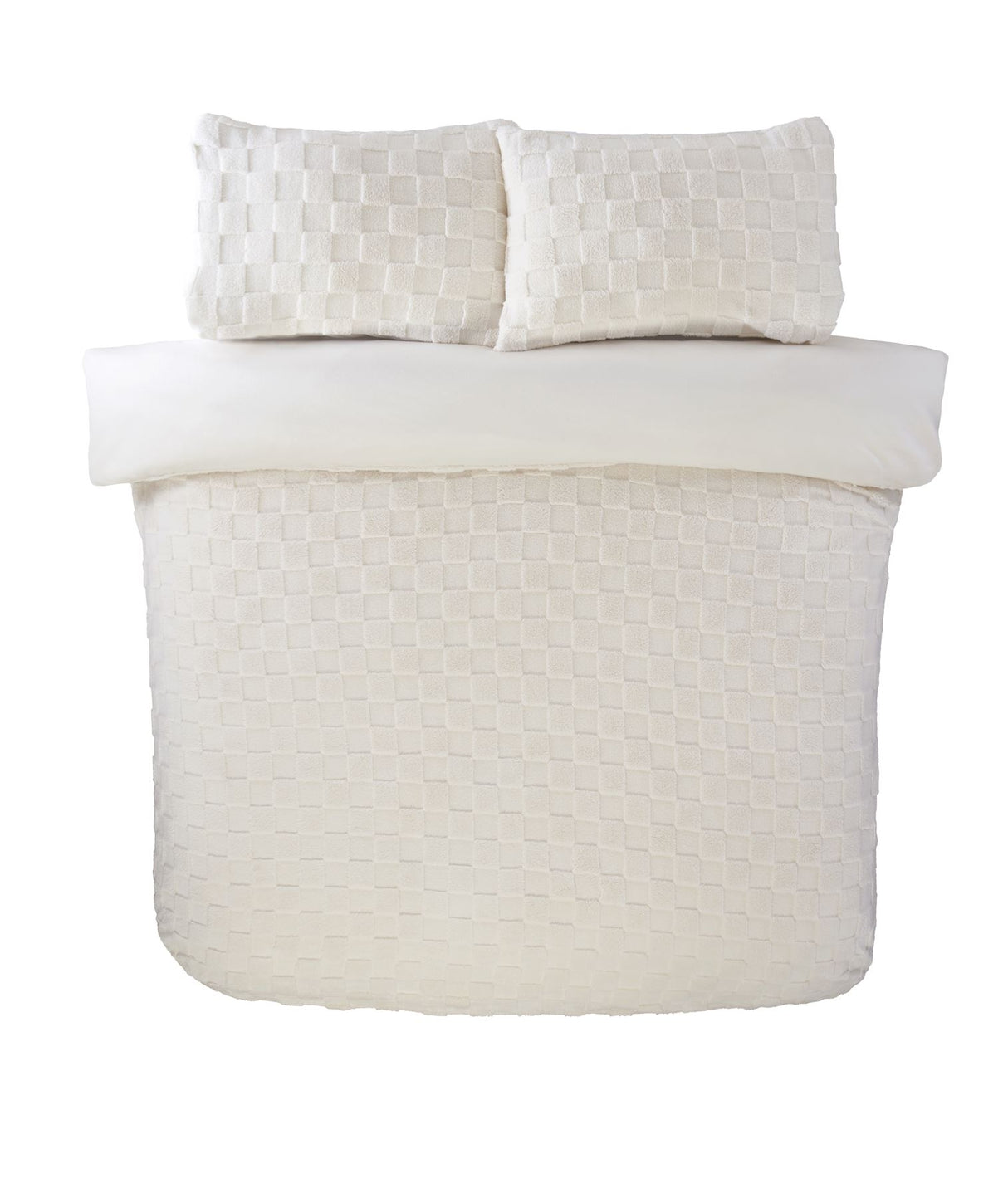 Luxury Check Teddy Duvet Set