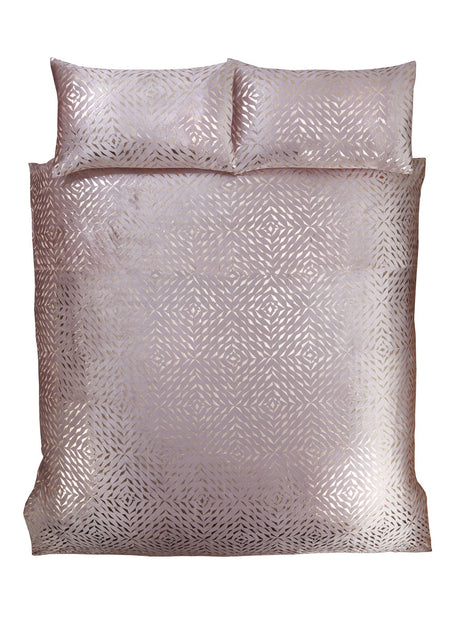 Double-sized Bellagio Duvet Set displayed on a neatly made bed, highlighting matching pillowcases and elegant design