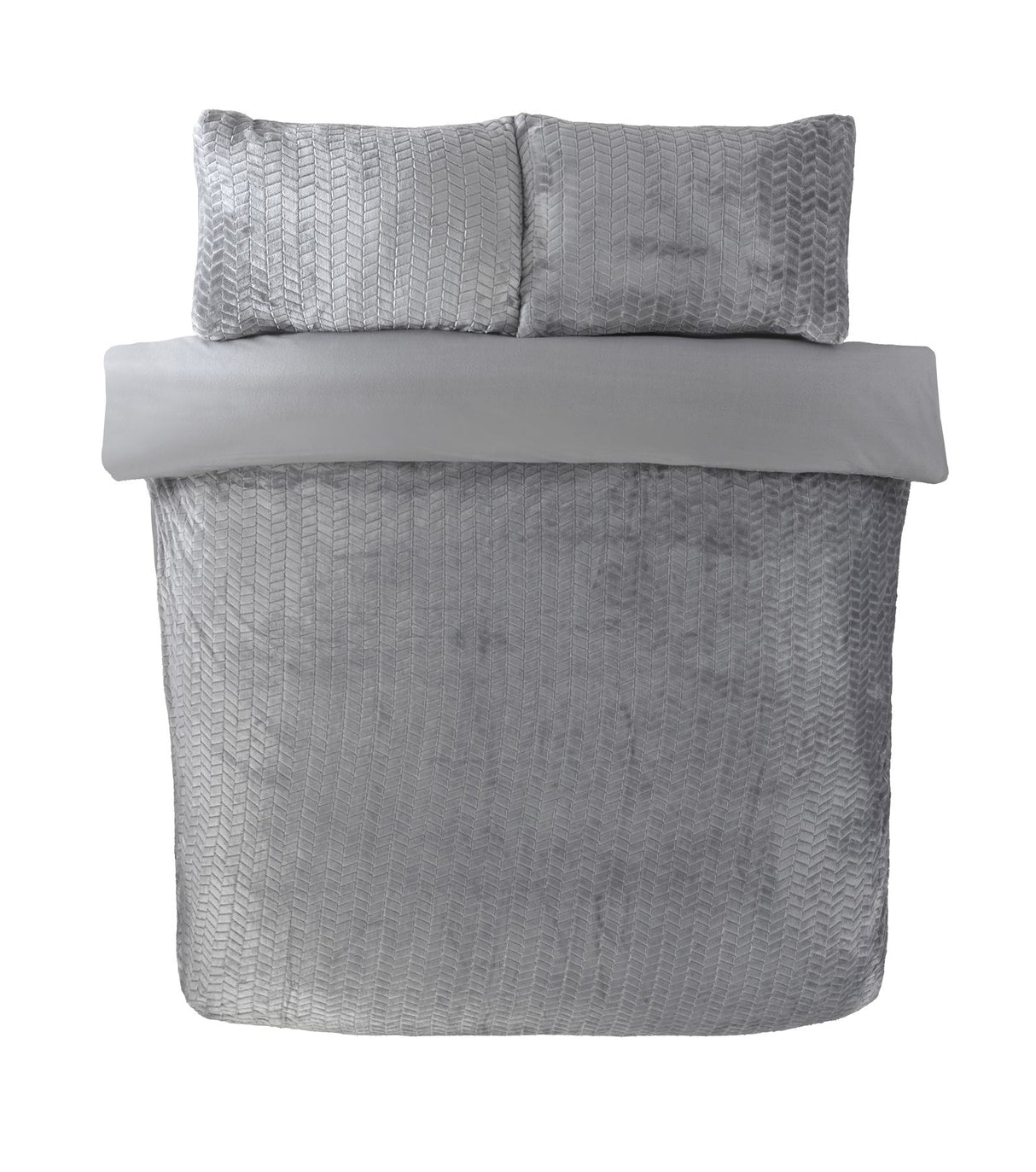 Chevron Faux Fur Duvet Set