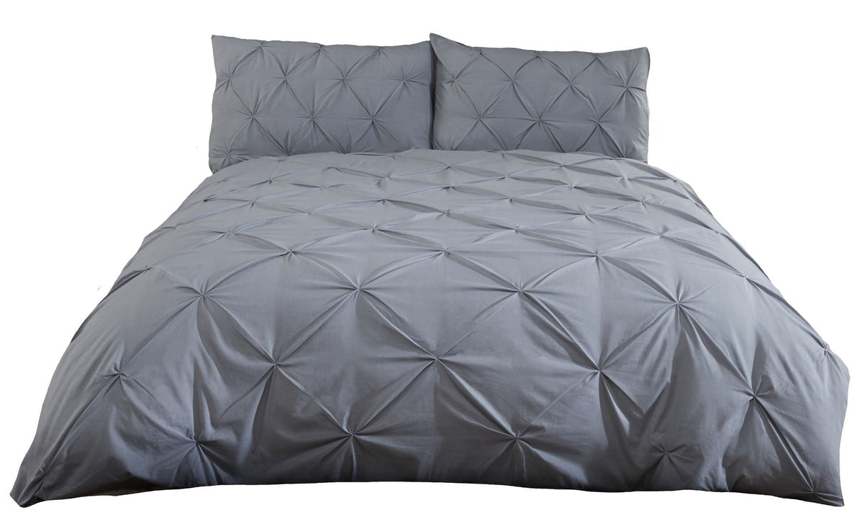 Sophisticated neutral palette Balmoral duvet cover with secure button fastening
