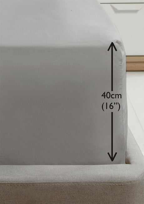 Soft, comfortable 16-inch fitted sheet from Happy Home Essentials for a cozy, restful night's sleep