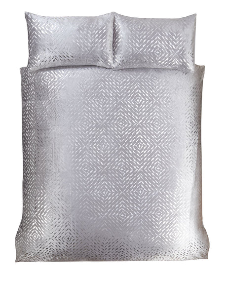Close-up of the finely crafted Bellagio Duvet Cover with button closure and intricate detailing in sophisticated colours