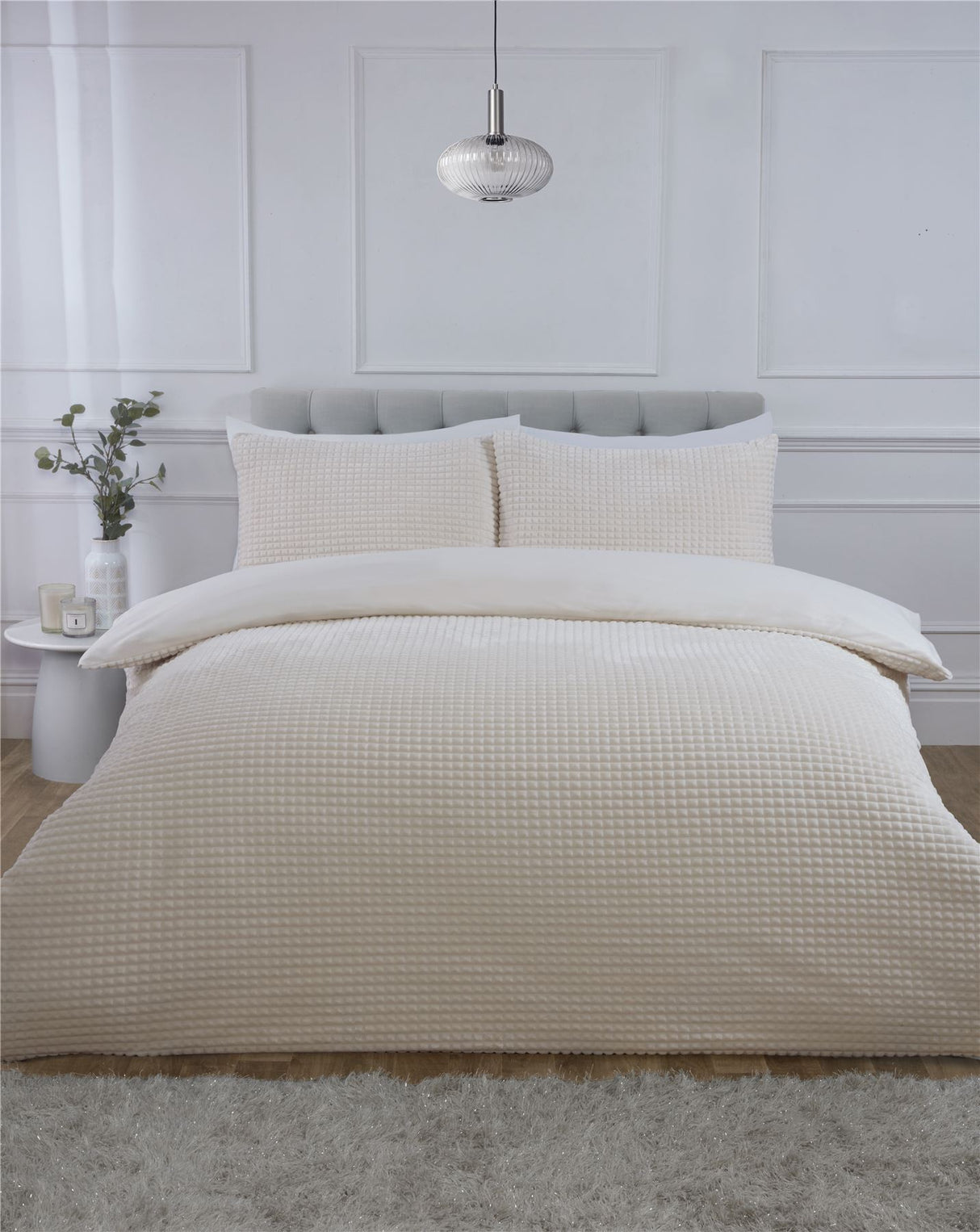 Luxury Waffle Fleece Duvet Set