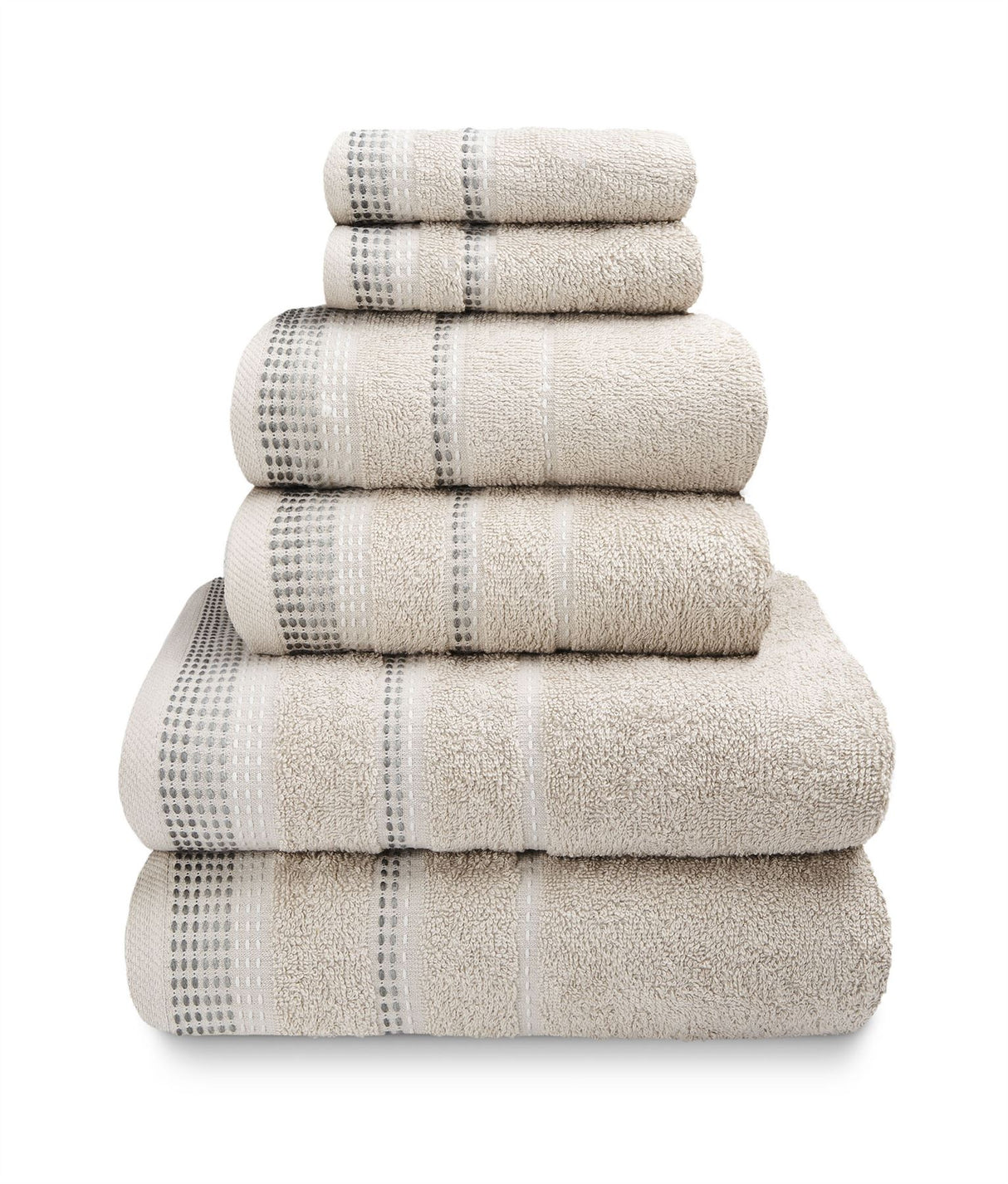 Large Berkley bath towel with eye-catching embroidery trim, measuring 70x120cm, designed for comfortable use after bathing