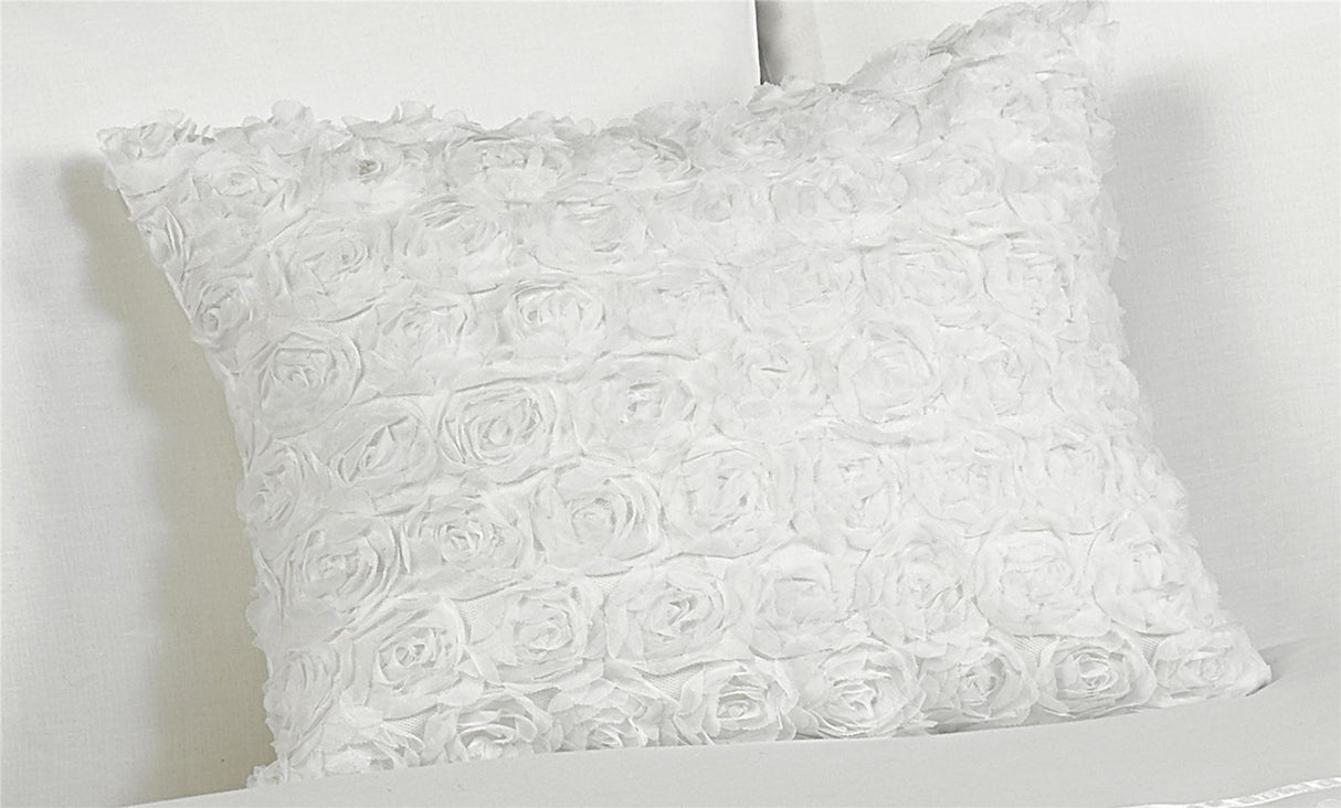 Complete presentation of the Limoges boudoir cushion showcasing its floral charm and stylish ruffle trim in a sophisticated setting