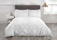 Versatile bedding set showcasing all-over pin-tuck design and button closure