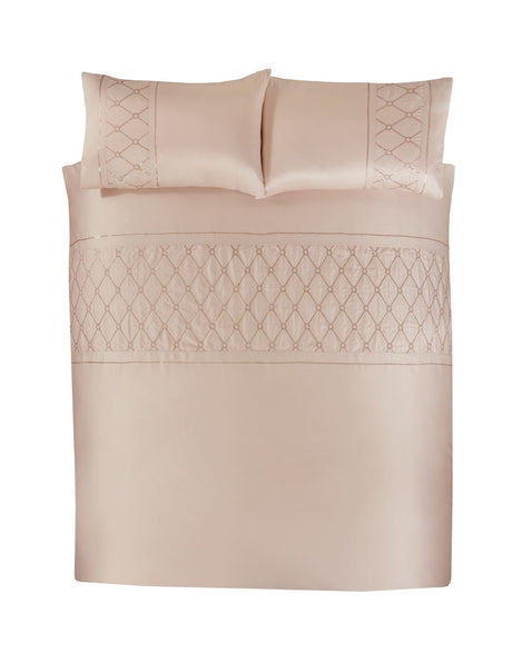 Elegant Monaco duvet cover with button closure, available in multiple sizes, adorned with dazzling sequin details