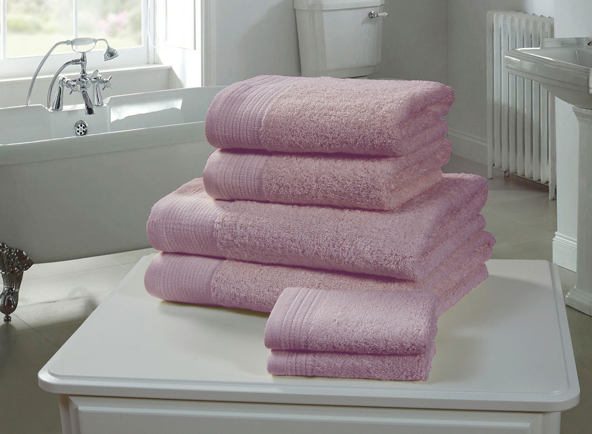 Close-up of soft, durable Happy Home 100% Cotton 600GSM Face Cloth in Heather showing thick, lofty pile and high-quality material
