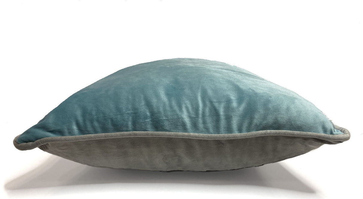 Piped Velvet Filled Cushion 43X43Cm