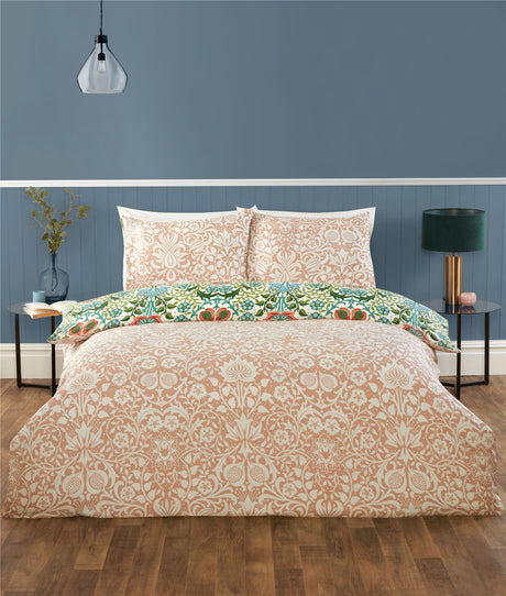 Elegant Heritage Flora MF Duvet Set featuring intricate floral patterns in soft, luxurious fabric for a stylish bedroom upgrade