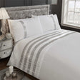 Dazzling Carly Duvet Set with diamante embellishments and pin-tucked bands