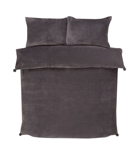Cozy Pom Pom Fleece Duvet Set featuring soft, plush fabric with playful pom pom accents for a stylish bedroom decor
