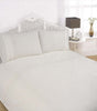 Luxurious Sorrento Duvet Set with elegant lace trim detail on the duvet header and matching pillowcases