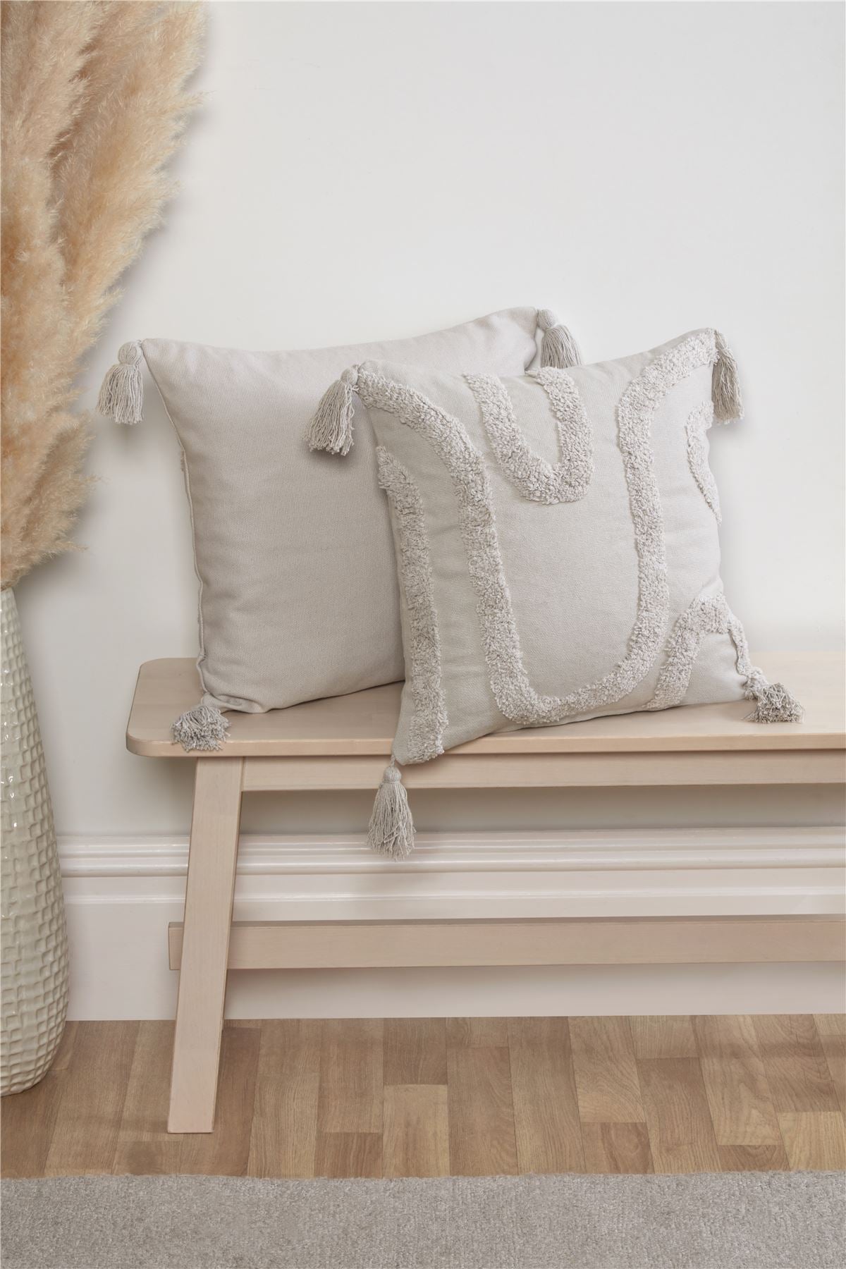 Front view of the Cabana Tufted cushion emphasizing its premium craftsmanship and versatile home decor appeal