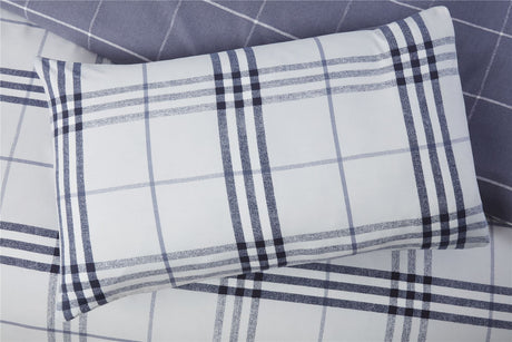 King size Harris Check Bedding with contrasting check reverse and non-iron fabric for effortless maintenance