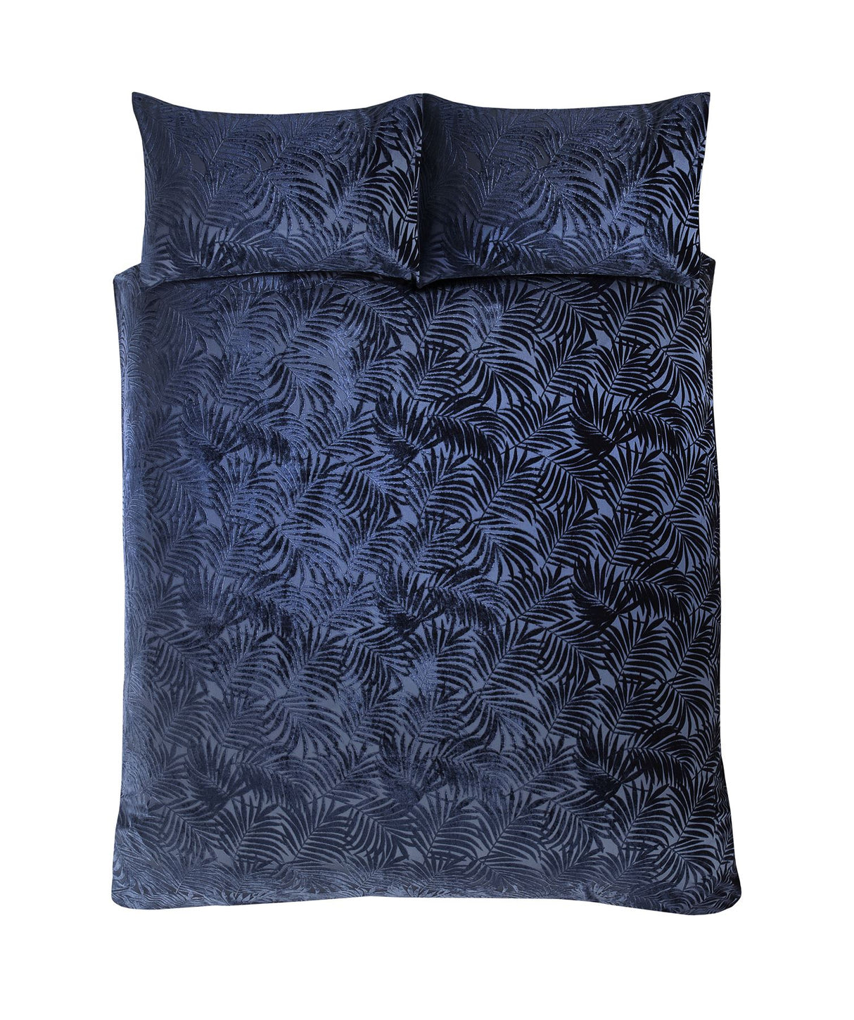 Tropical-inspired Paloma Duvet Set with plush velvet fabric and easycare features for easy maintenance