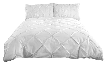 Complete bedding collection with all-over stitched Balmoral duvet cover and matching pillowcases