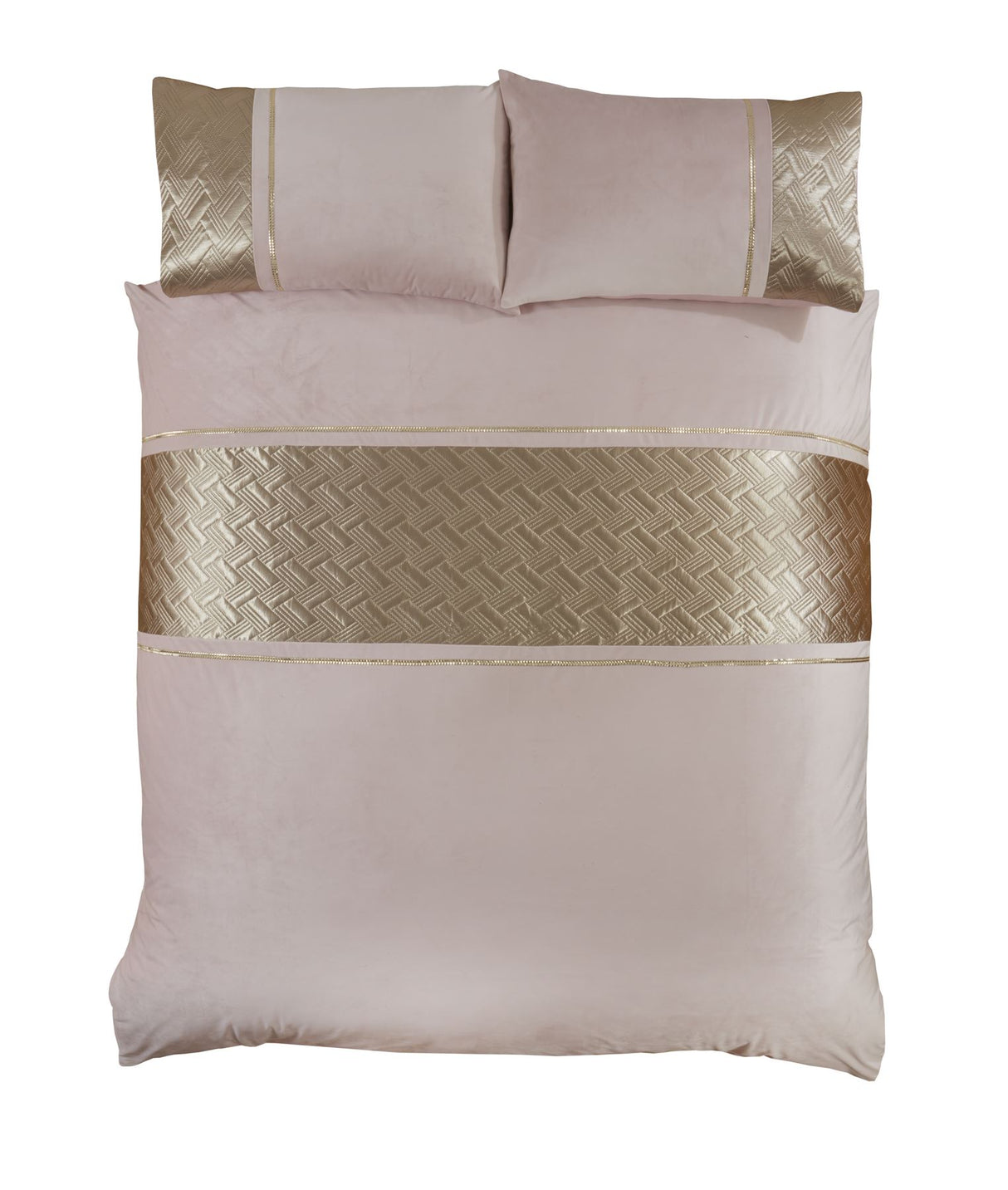 Elegant Capri boudoir cushion in black velvet with gold geometric pattern and diamante accents