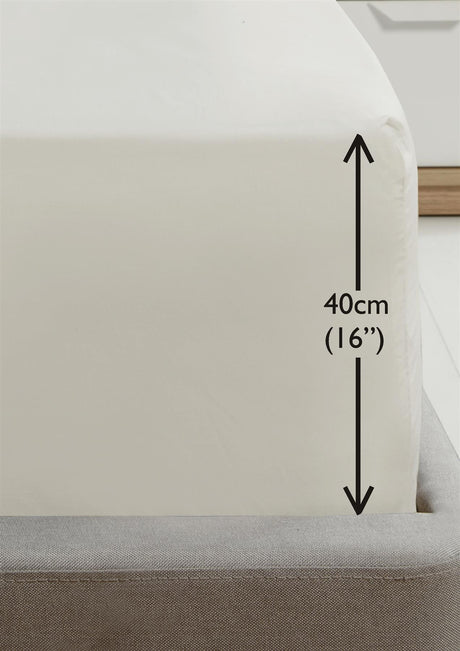 Soft, comfortable 16-inch fitted sheet from Happy Home Essentials perfect for cozy bed linens