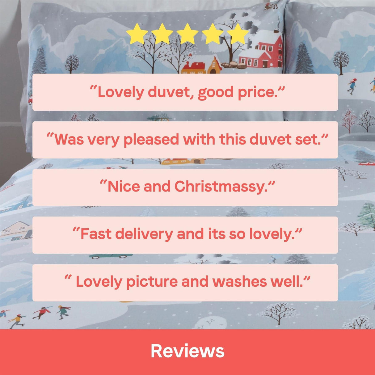 Winter Town Duvet Set