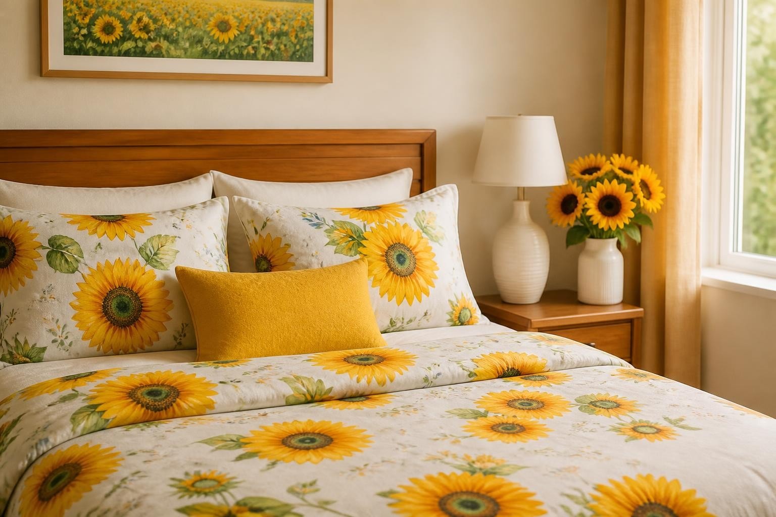 Sunflower bed set: brighten your bedroom with floral charm