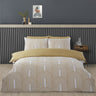 Close-up of the soft, cosy fabric of the Arches Duvet Set with a contemporary design in neutral tones