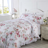 Country cottage feel superking duvet cover and pillow sham set with matching pillowcases