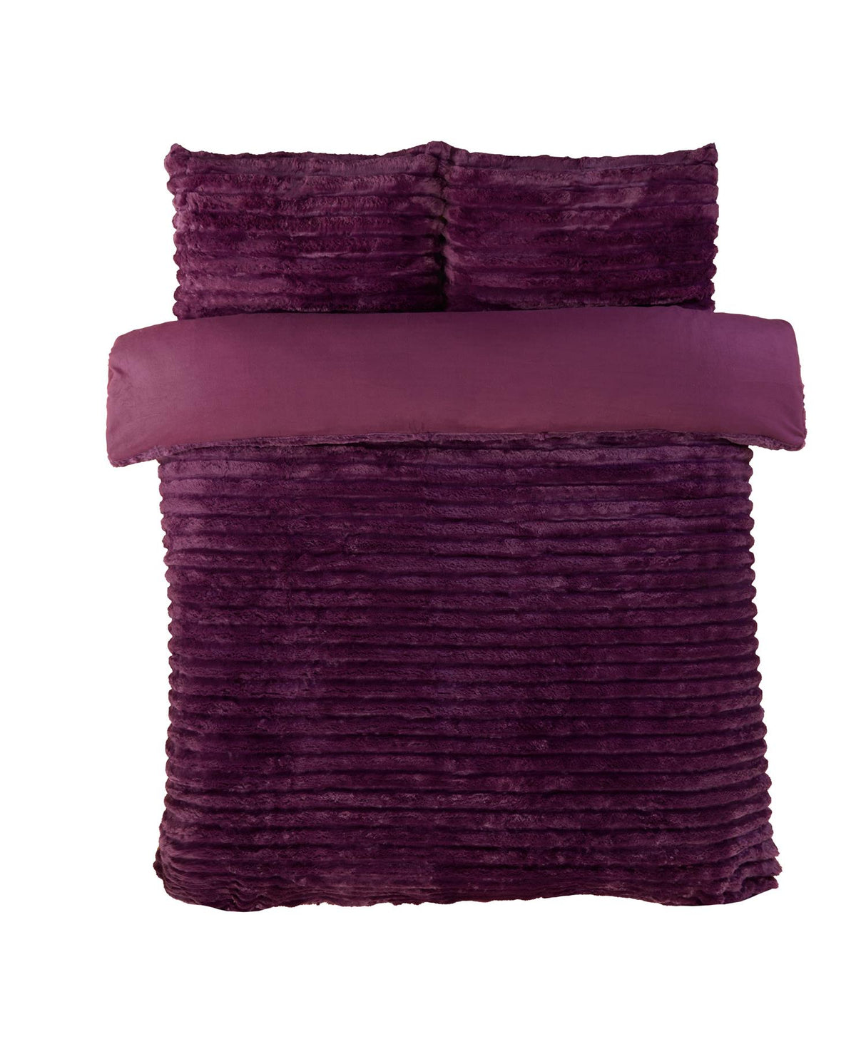 A beautifully styled bedroom featuring the rabbit faux-fur duvet set, enhancing decor with softness and elegance