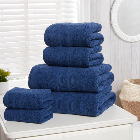 Set of two Camden bath sheets measuring 90x140cm featuring plush softness and quick-drying fabric