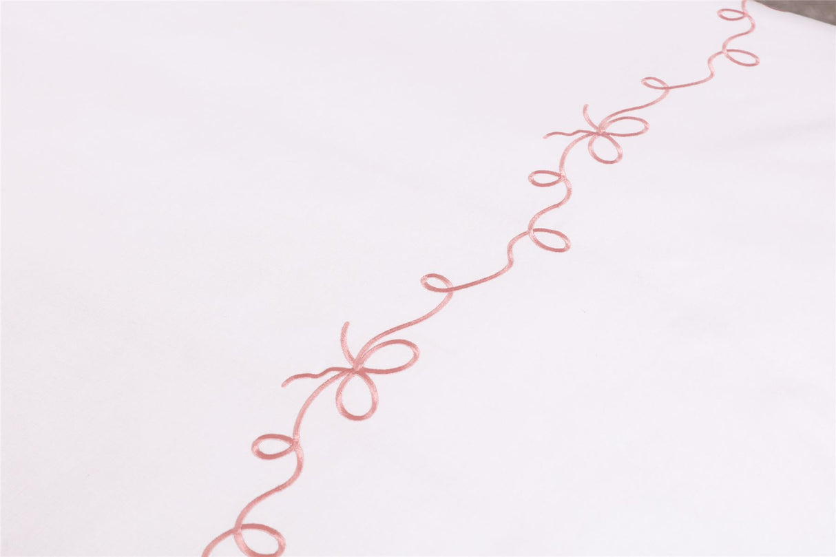 Embroidered Bows Duvet Set