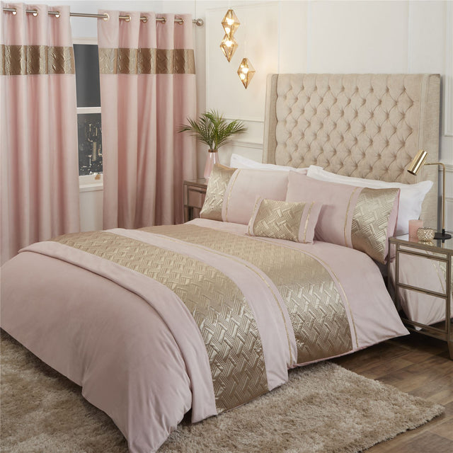Luxurious Capri Boudoir Cushion with quilted satin panel and studded trim