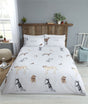 Luxurious Pawsome Duvet Set featuring a beautifully designed dog breed print, with one pillowcase displaying Paw-fect Day and the other Ruff Night in a charming and stylish bedlinen design perfect for dog lovers