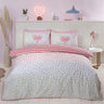 Reversible duvet set featuring playful dalmation design in vibrant ombre colours and pink accents