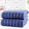 Set of two Sandringham bath towels featuring elegant stripes and premium cotton fabric