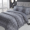 Reversible Calvin duvet cover with popper closure and easycare fabric in contemporary style