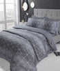 Reversible Calvin duvet cover with popper closure and easycare fabric in contemporary style