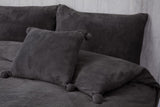 Pom Pom Fleece Filled Cushion 43X43Cm in Soft, Cozy Fabric