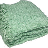 Detailed view of the Zara Throw's textured basket weave pattern and plush chenille fabric