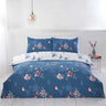 Complete bedding set including duvet cover and matching pillowcases with whimsical hummingbird accents