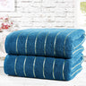 Sandringham hand towels with metallic accents and classic striped pattern in soft cotton