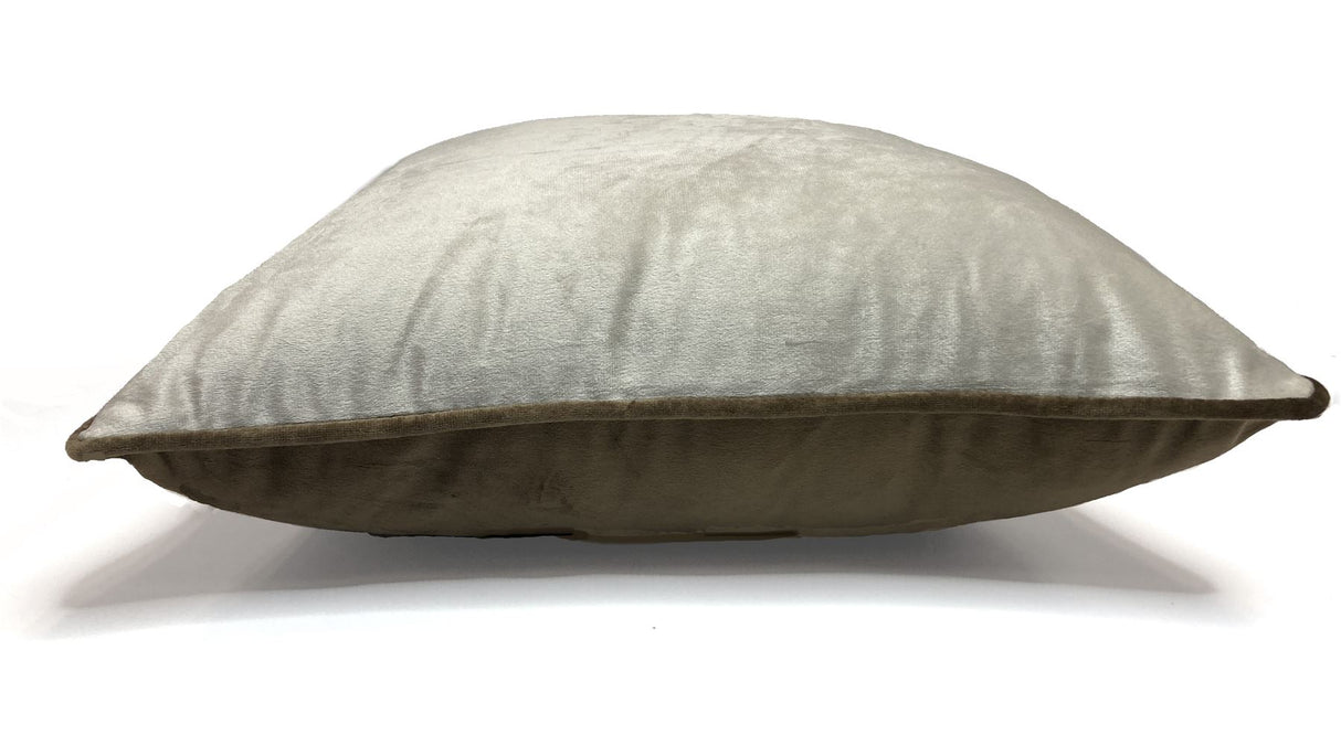 Piped Velvet Filled Cushion 43X43Cm