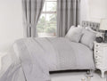 Timeless kingsize duvet cover set with exquisite embroidery and pintuck detail