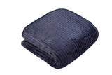 Close-up of the ribbed pattern on the mink throw highlighting its detailed craftsmanship